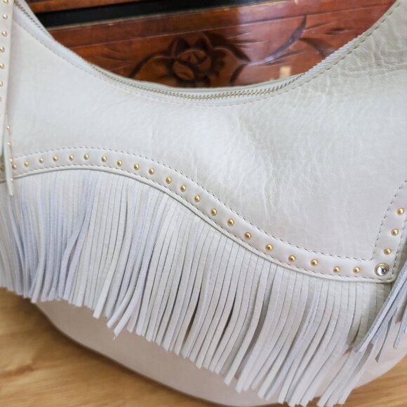 Michael Kors Suede Leather Fringed Hobo Handbag retired style - Picture 14 of 14